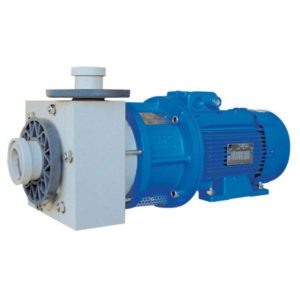 Horizontal close-coupled plastic pump equipped with mechanical seal HMP-N/S