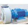 Horizontal close-coupled plastic pump equipped with mechanical seal